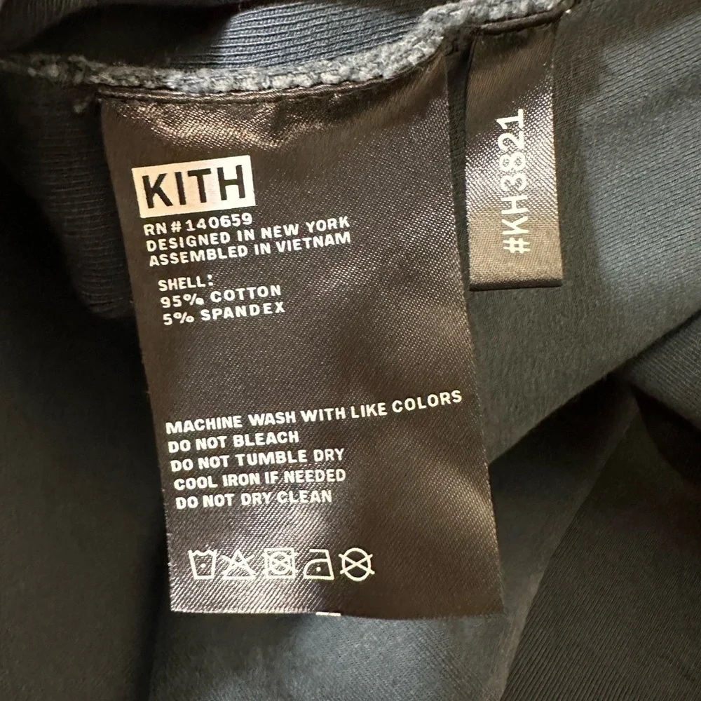 KITH Lenox mock neck box logo long sleeve sweatshirt size M navy - Picture 12 of 12